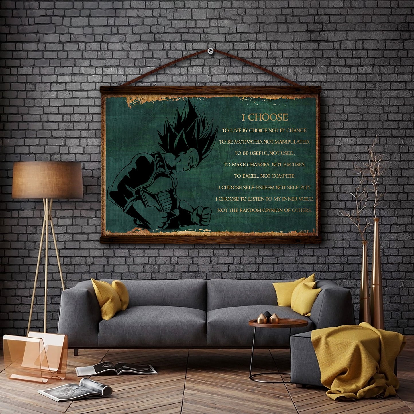 dr069 - i choose - vegeta - horizontal poster - horizontal canvas - dragon ball poster