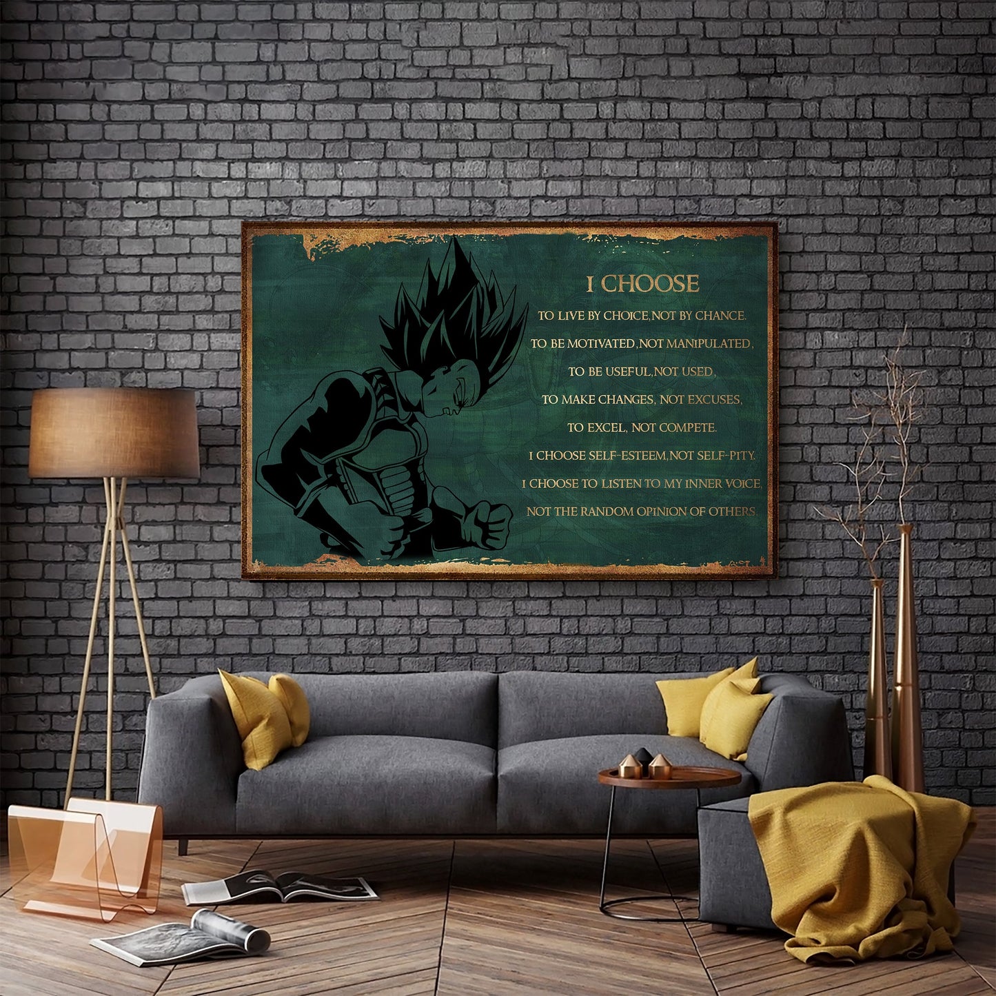 dr069 - i choose - vegeta - horizontal poster - horizontal canvas - dragon ball poster