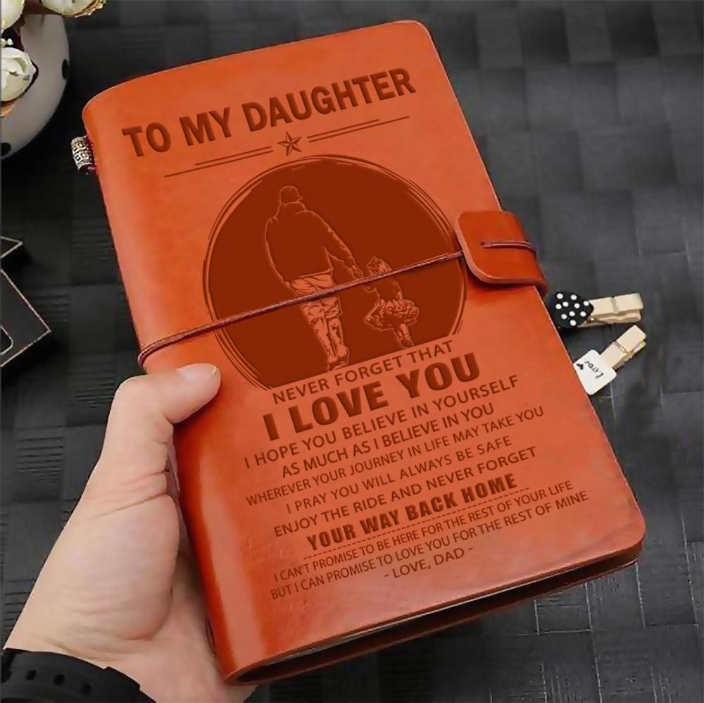 FMN003 - (JD33L) - Dad To Daughter - I Love You - Vintage Journal - Family Notebook
