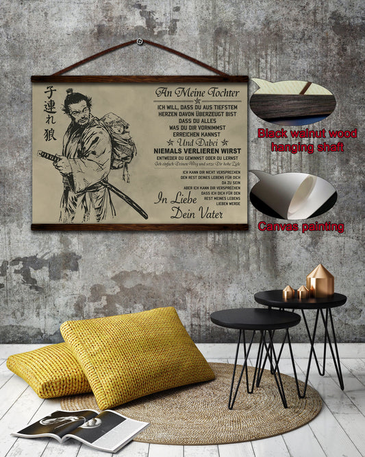 SA044 - To My Daughter - German - Horizontal Poster - Horizontal Canvas - Samurai Canvas