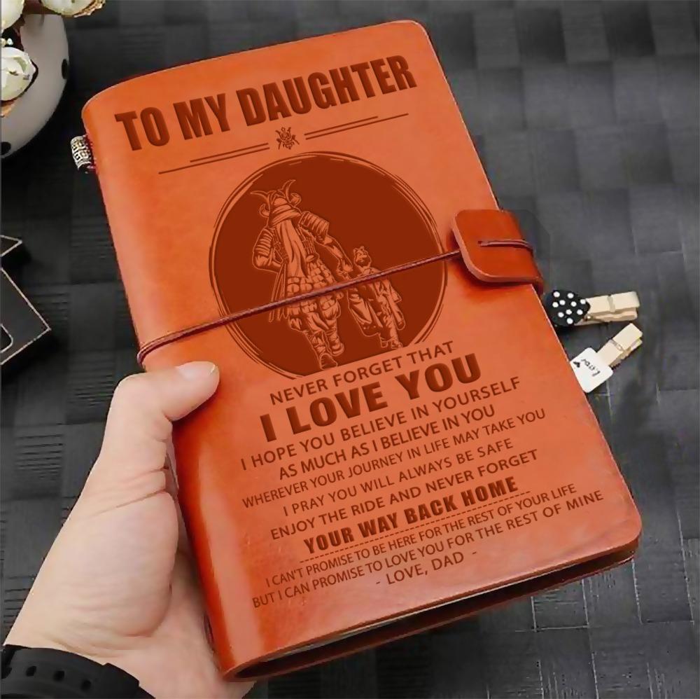 SAN002 (JD1L) - Dad To My Daughter - Your Way Back Home - Vintage Journal - Samurai Notebook