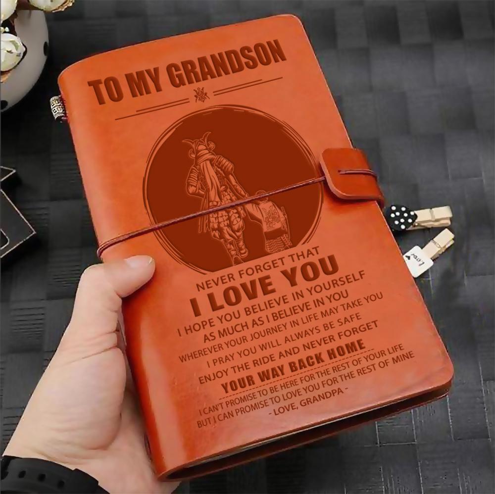 SAN028 (JD73) - Grandpa To Grandson - Your Way Back Home - - Vintage Journal - Samurai Notebook