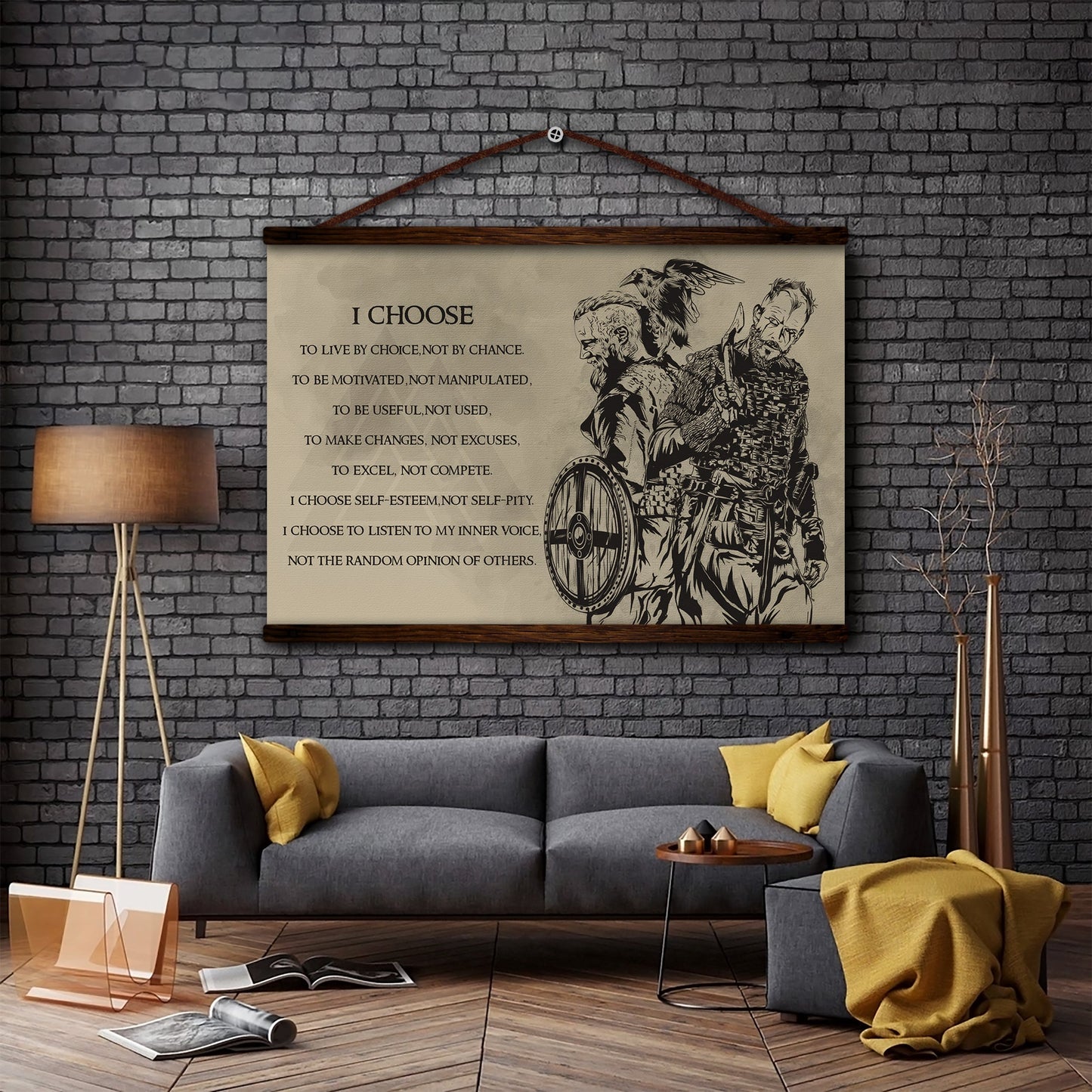 vk026 - i choose - viking canvas with the wood frame