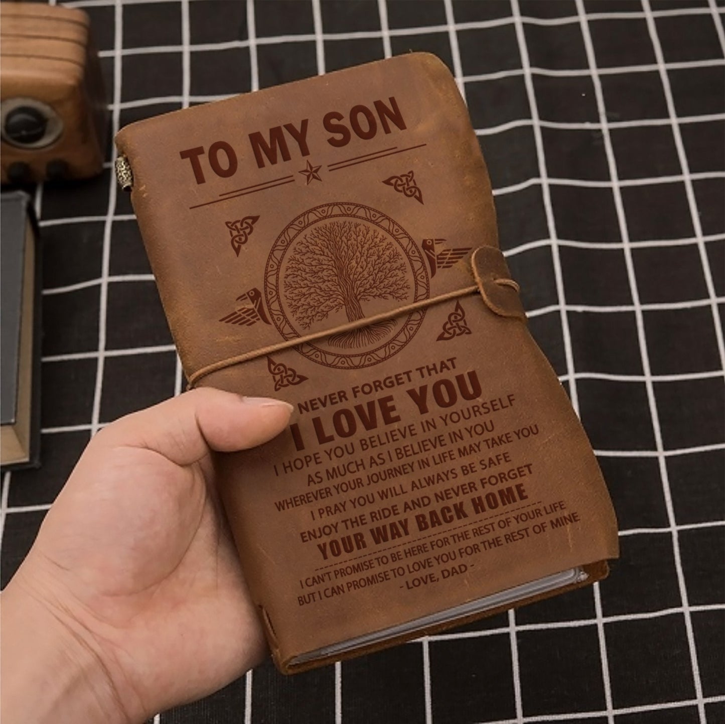 vkn040 (jt136) - dad to son - your way back home - vintage journal - viking notebook