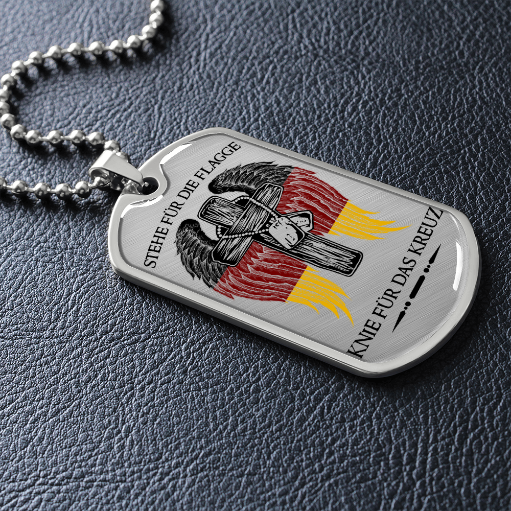Soldier - Stand For The Flag Germany - Luxury Dog Tag - Military Ball Chain