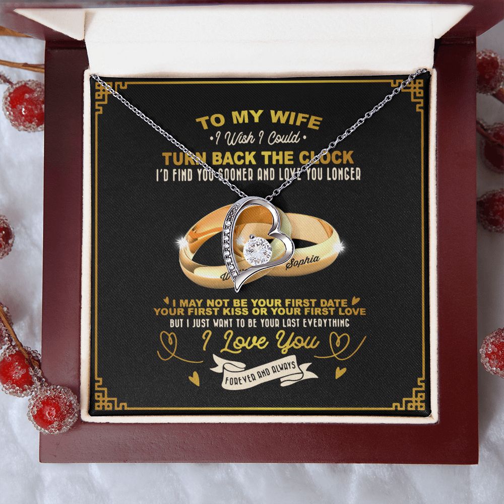 tm1 - to my wife, soulmate necklace turn back the clock customizable valentine gift