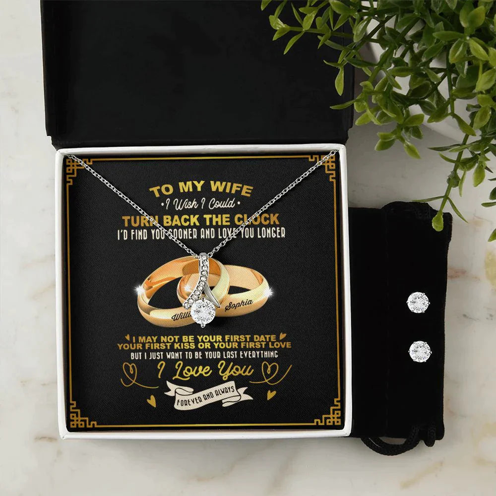 tm1 - to my wife, soulmate necklace turn back the clock customizable valentine gift