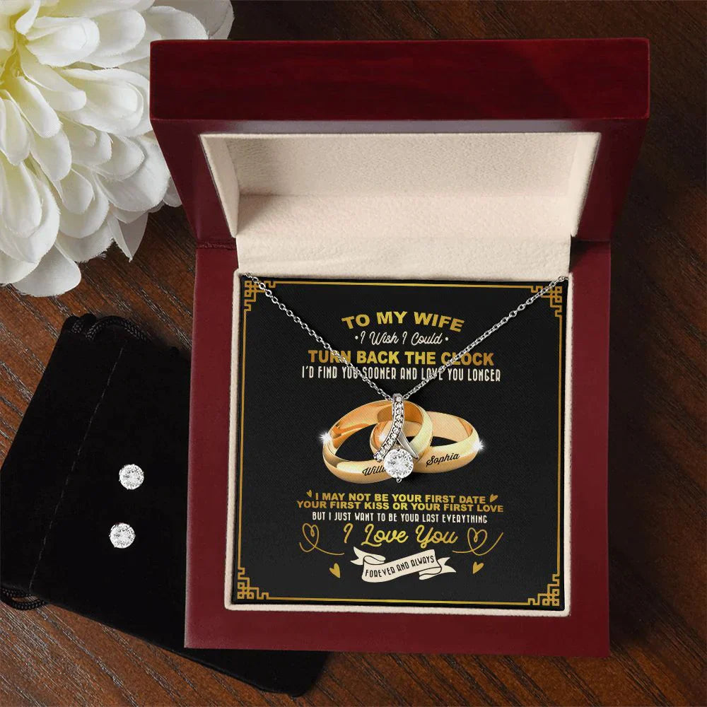 tm1 - to my wife, soulmate necklace turn back the clock customizable valentine gift