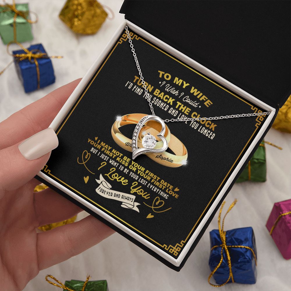 tm1 - to my wife, soulmate necklace turn back the clock customizable valentine gift