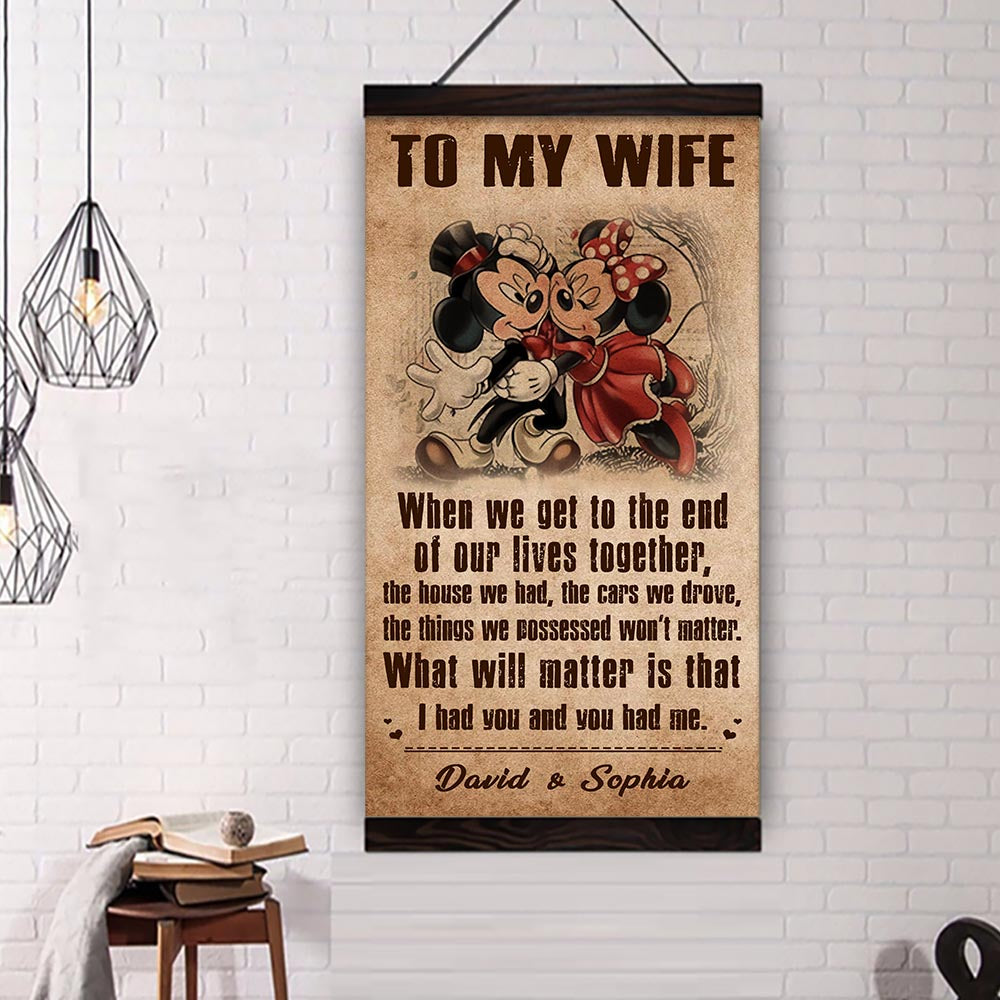 (q1) carl & ellie-up (2009 film) - to my wife-i had you and you had me- canvas - poster