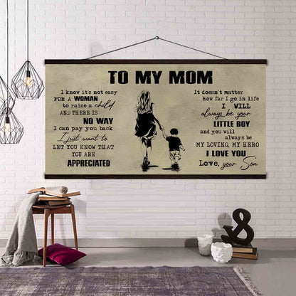(M1) TO MY MOM- SON - DRAGON BALL -FAMILY -DAD SON- GOKU - CANVAS POSTER
