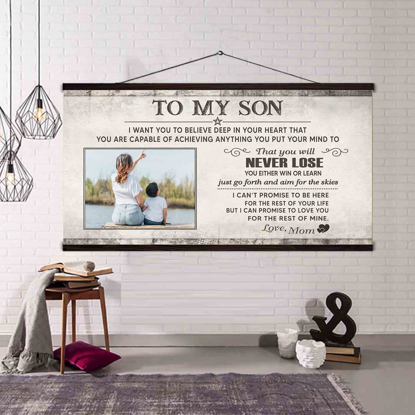 (m2) to my mom- son - dragon ball -family -dad son- goku - viking - canvas poster