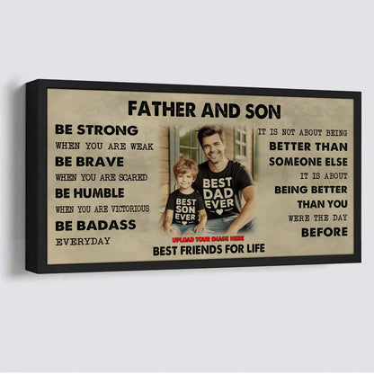 (CV50) TO MY SON- BE STRONG WHEN YOU ARE WEAK- SON- DRAGON BALL - GOKU - VIKING - CANVAS POSTER