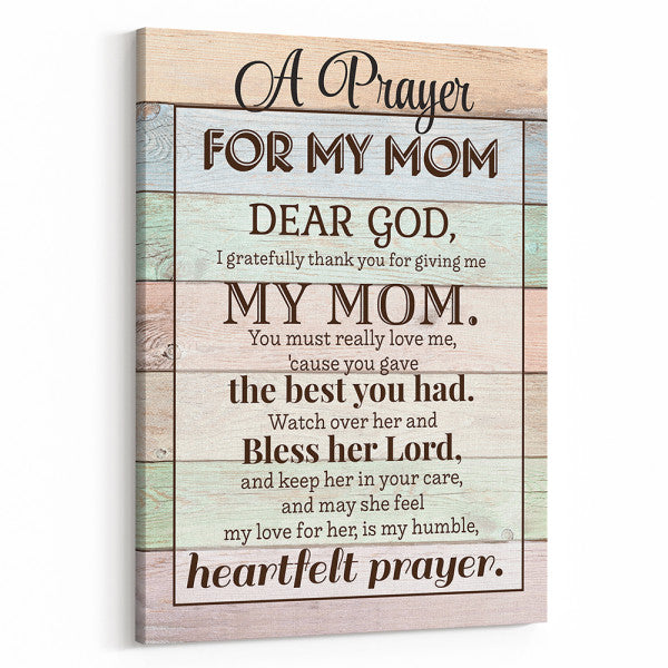 (m36) a prayer for my mom-canvas- poster