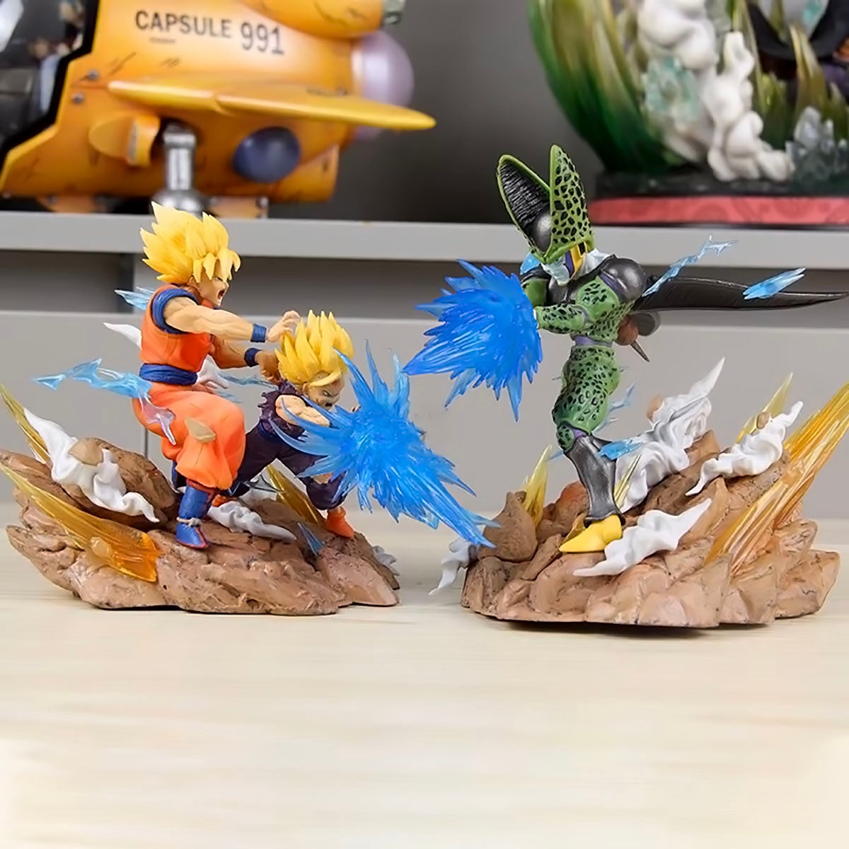 dragon ball - drt043 - dragon ball z anime figure son goku kamehameha figures cell kakarotto super saiyan collectible toy model doll model toys gifts
