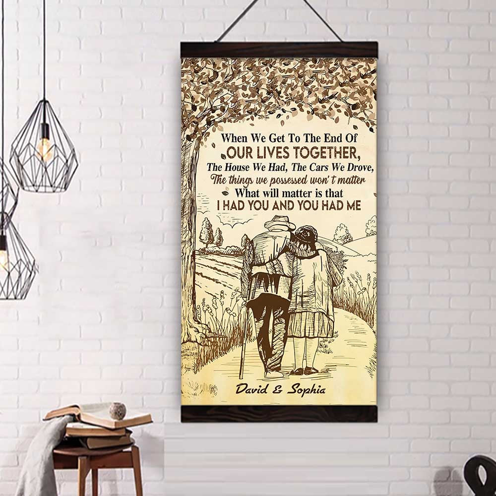 (t3) carl & ellie-up (2009 film) - i had you and you had me- canvas - poster (copy)