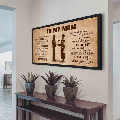 (M1) TO MY MOM- SON - DRAGON BALL -FAMILY -DAD SON- GOKU - CANVAS POSTER