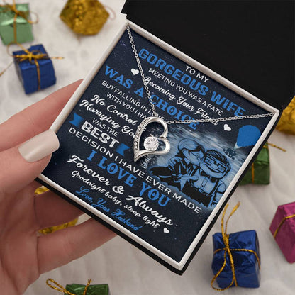 (X9c) TO MY WIFE-MEETING YOU WAS FATE-Carl & Ellie-UP - Family- NECKKLACE