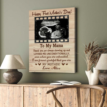 (M38) - TO MY MAMA-HAPPY FIRST MOTHER'S DAY-CANVAS- POSTER