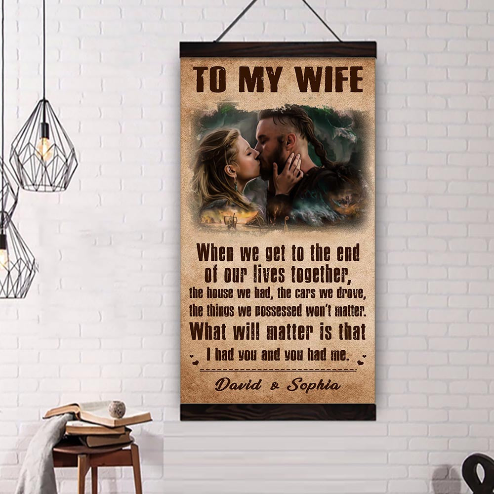 (q1) carl & ellie-up (2009 film) - to my wife-i had you and you had me- canvas - poster
