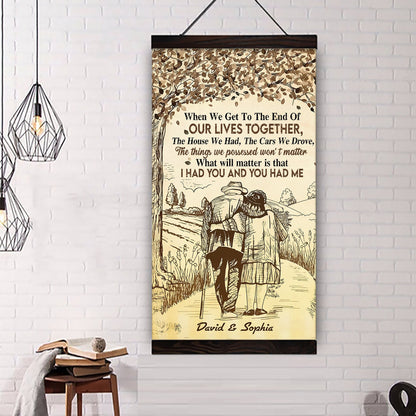 (X31) TO MY WIFE-I HAD YOU AND YOU HAD ME- CANVAS - POSTER