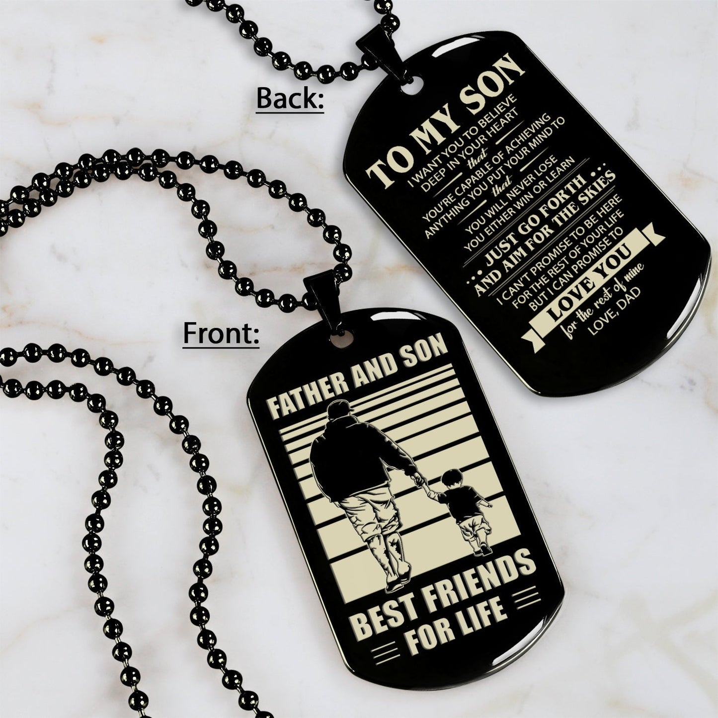 tm4 - to my son- dog tag two side- dragon ball - viking