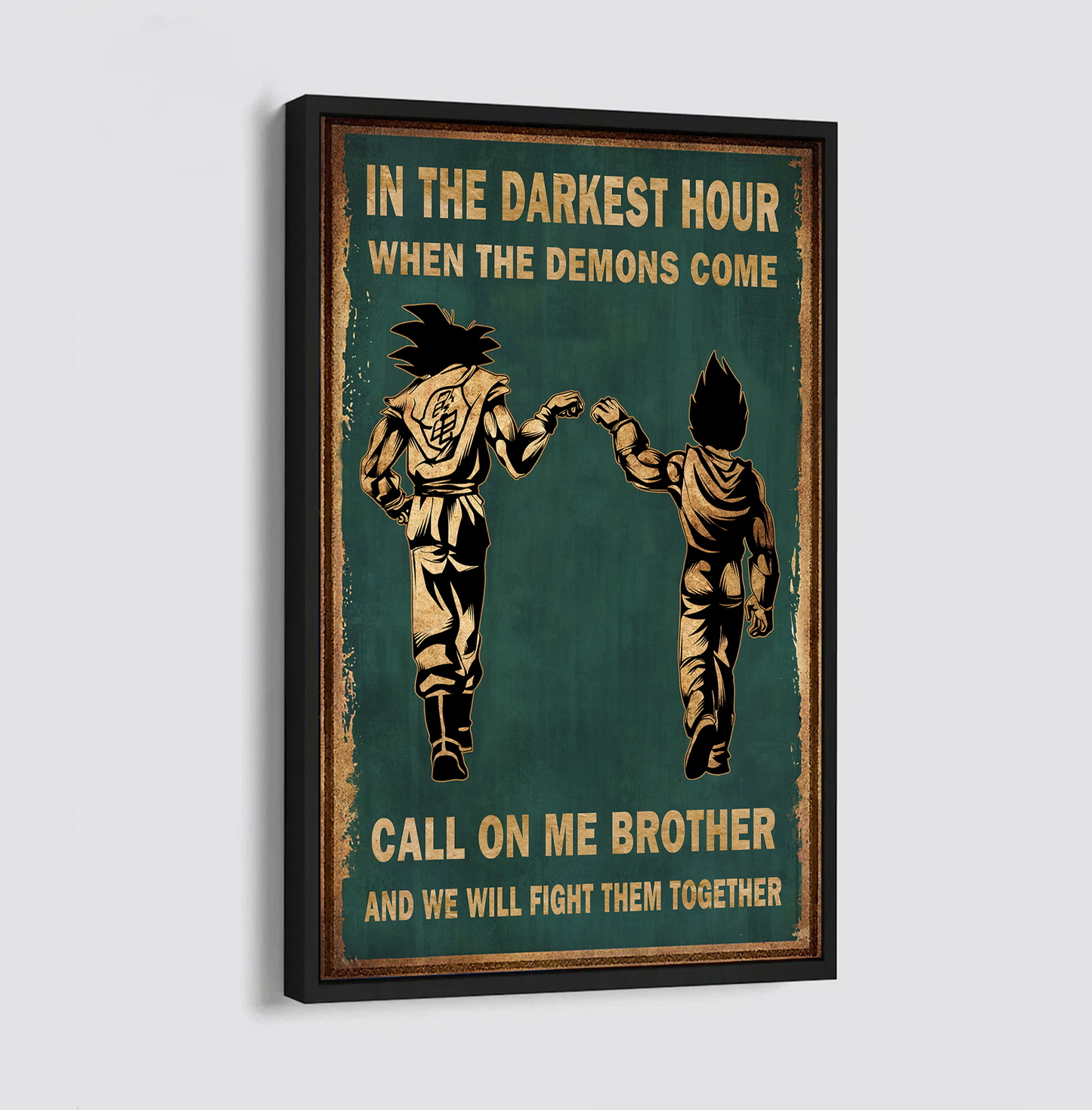 (b2) call on me brother- dragon ball - goku vegeta- soldier - naruto - canvas poster all style