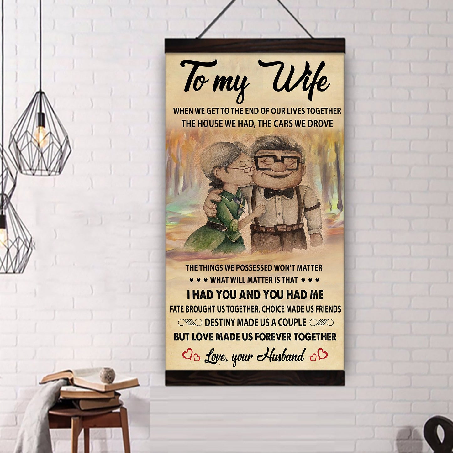 ( qh424) to my wife-i had you and you had me - canvas poster