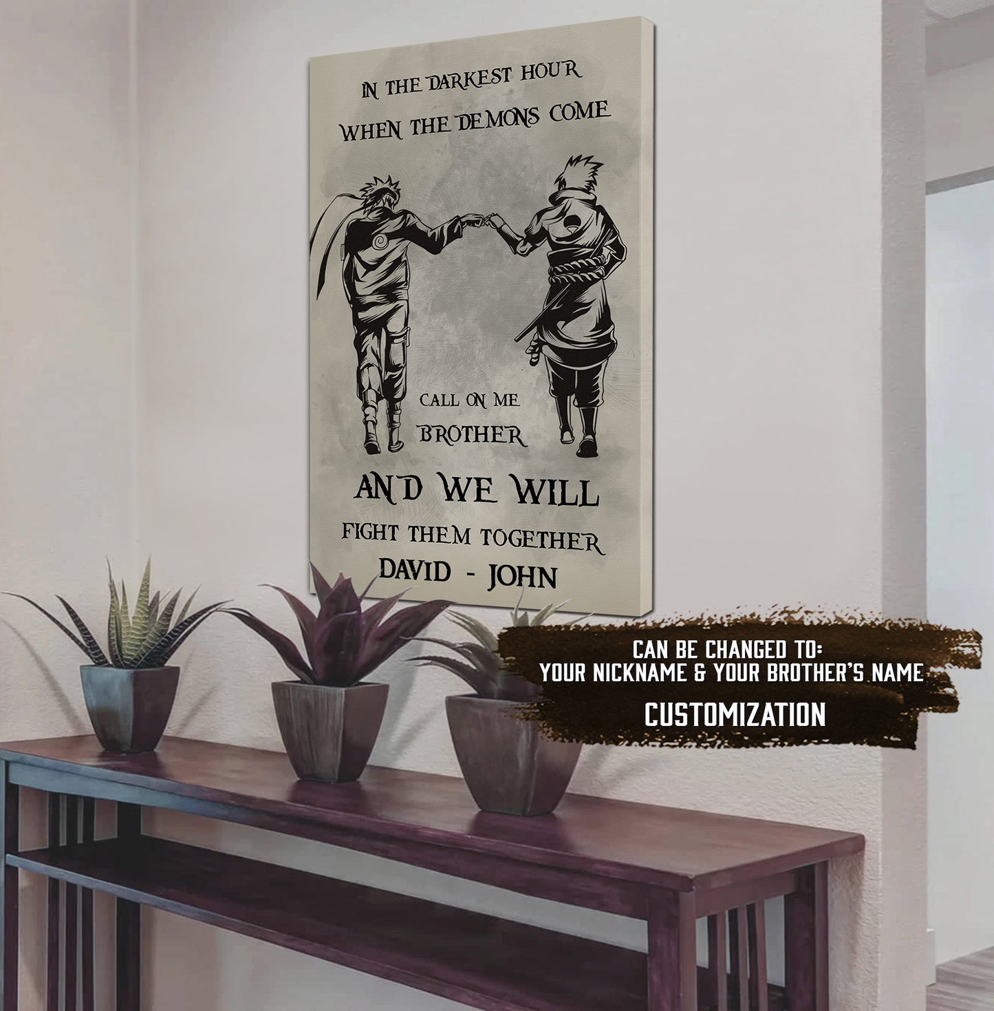 (cv24a) call on me brother- dragon ball - goku vegeta- soldier - naruto - canvas poster all style