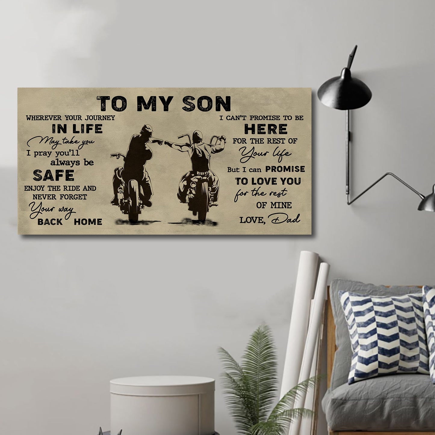 (cv31) to my son- your way back home - dragon ball - goku - viking - canvas poster