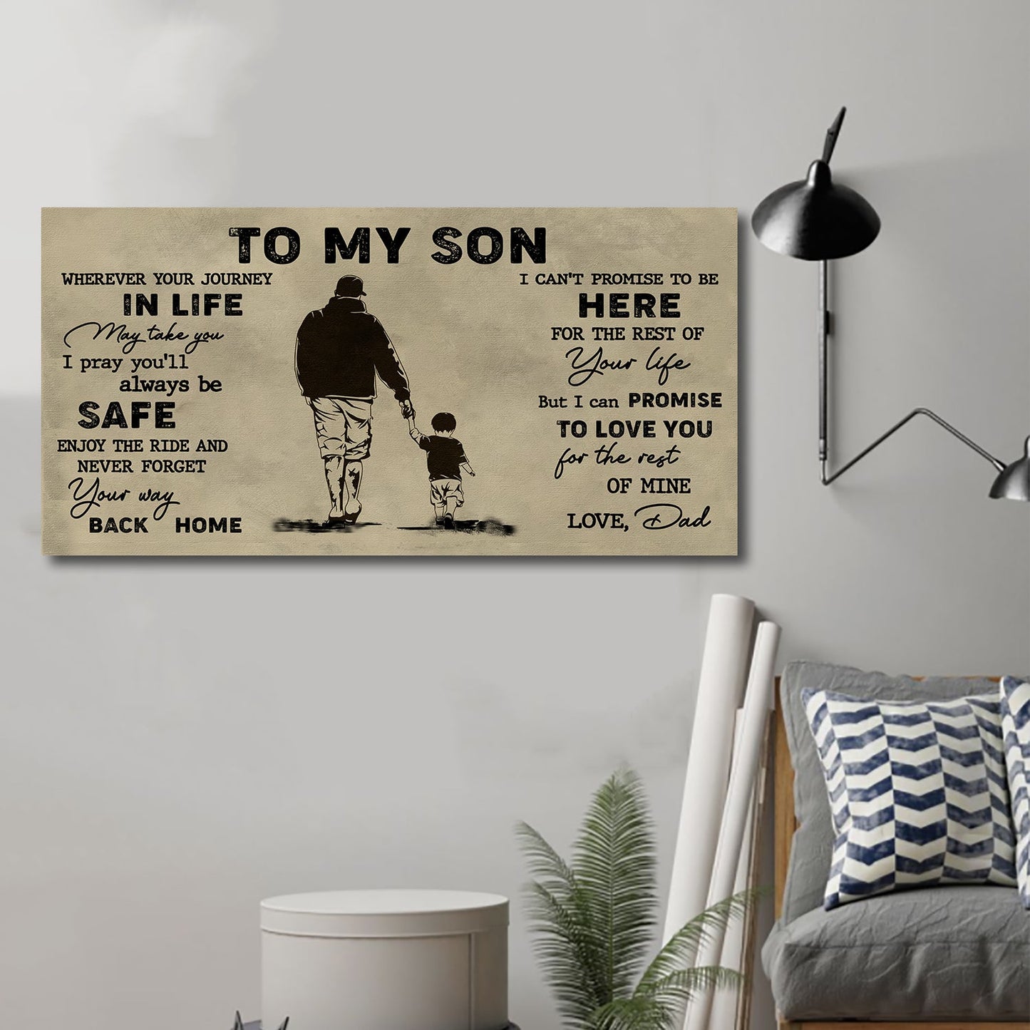 (cv31) to my son- your way back home - dragon ball - goku - viking - canvas poster