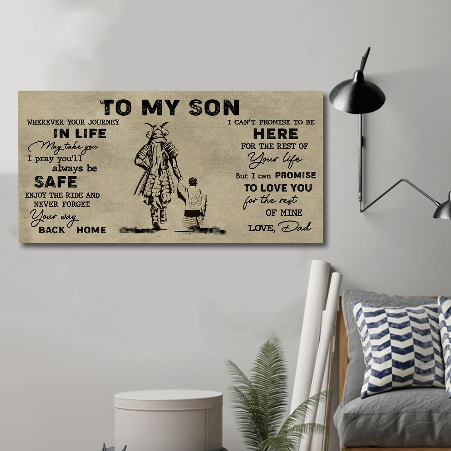 (cv31) to my son- your way back home - dragon ball - goku - viking - canvas poster