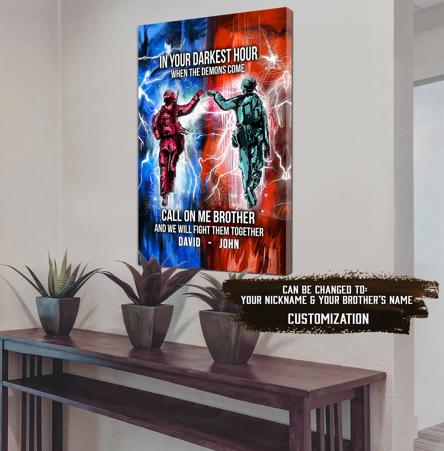 lighting frame canvas call on me brother- dragon ball - goku vegeta- soldier - naruto - canvas poster all style