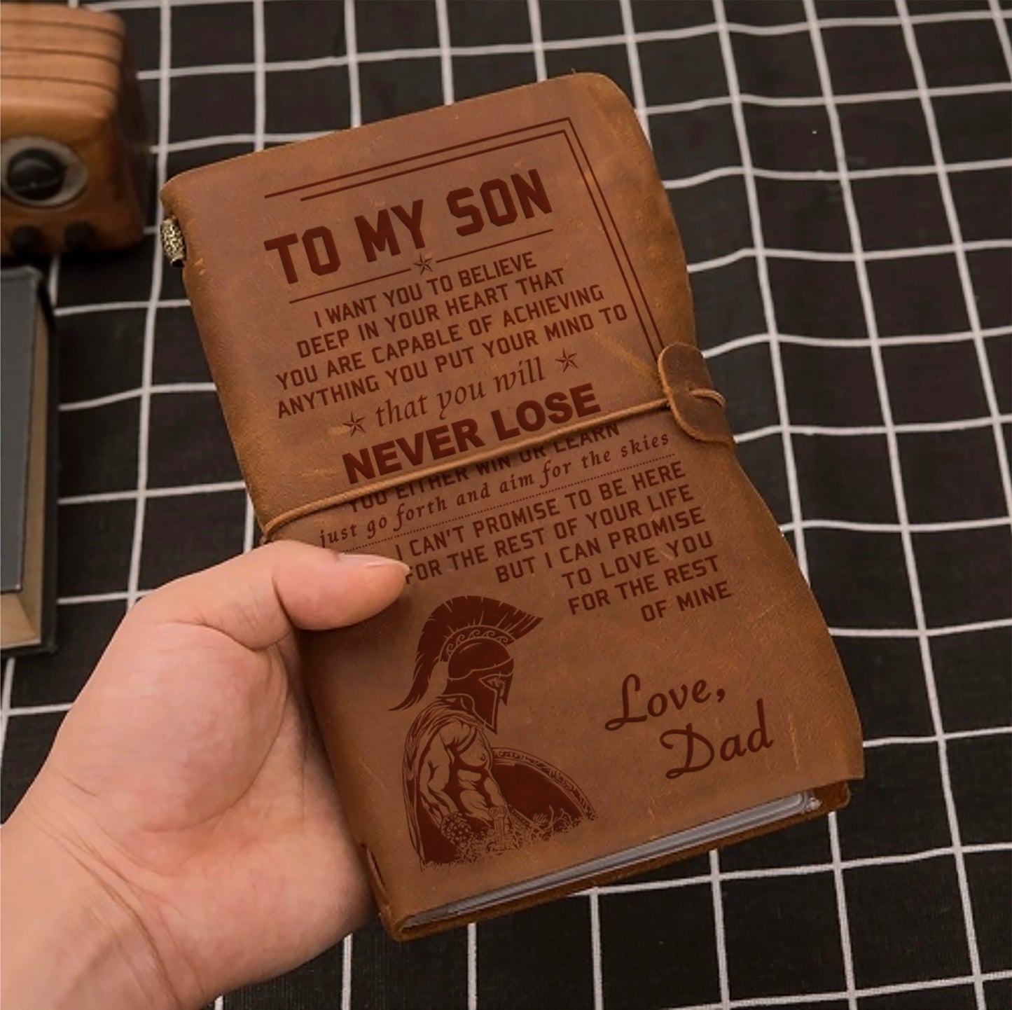 br14 - to my son -never lose- dragon ball - goku vegeta- soldier - naruto - engraved dog tag all style
