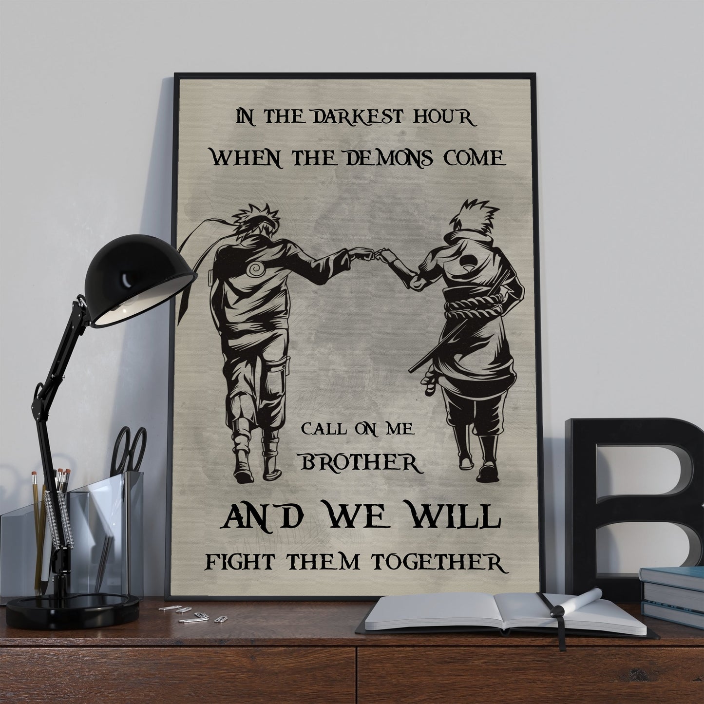 (cv24a) call on me brother- dragon ball - goku vegeta- soldier - naruto - canvas poster all style