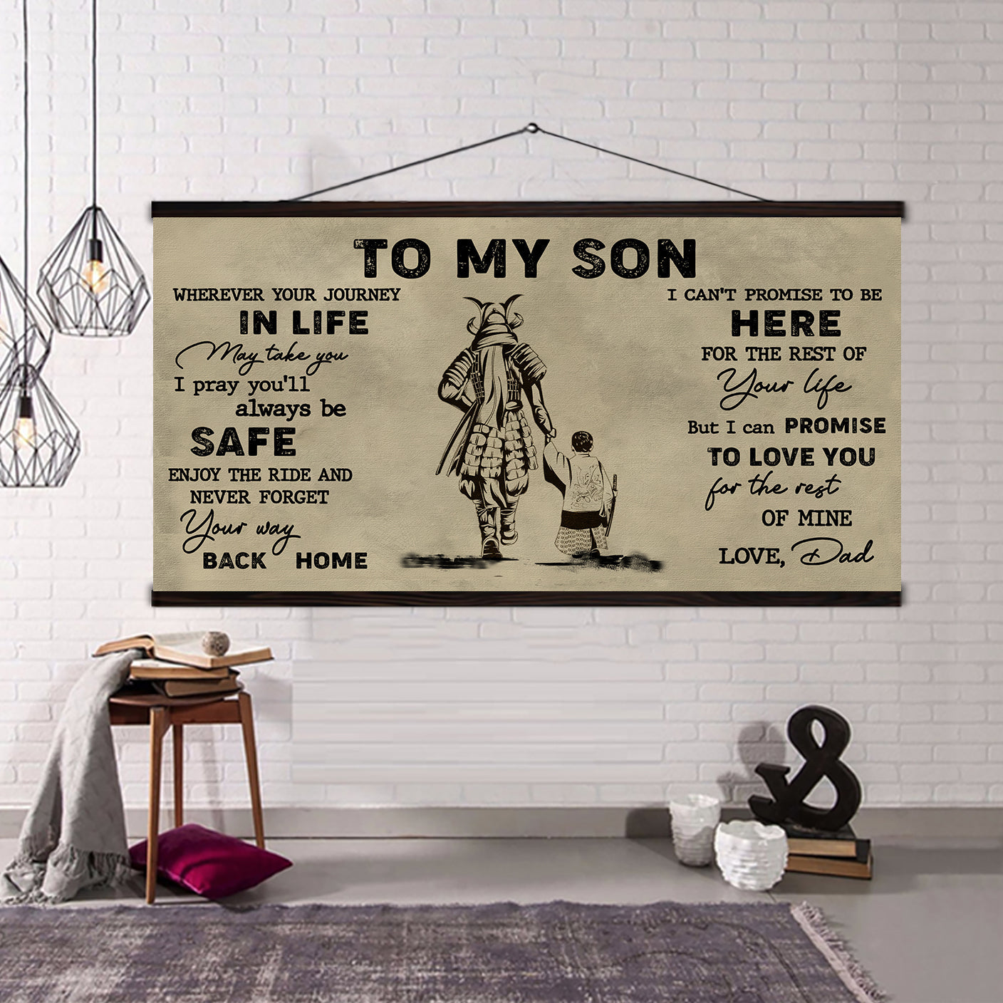 (cv31) to my son- your way back home - dragon ball - goku - viking - canvas poster