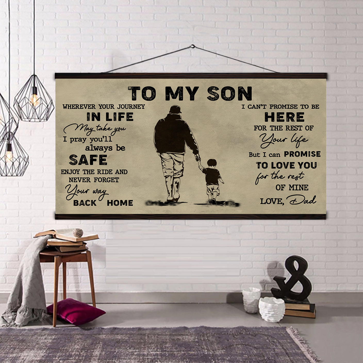 (cv31) to my son- your way back home - dragon ball - goku - viking - canvas poster