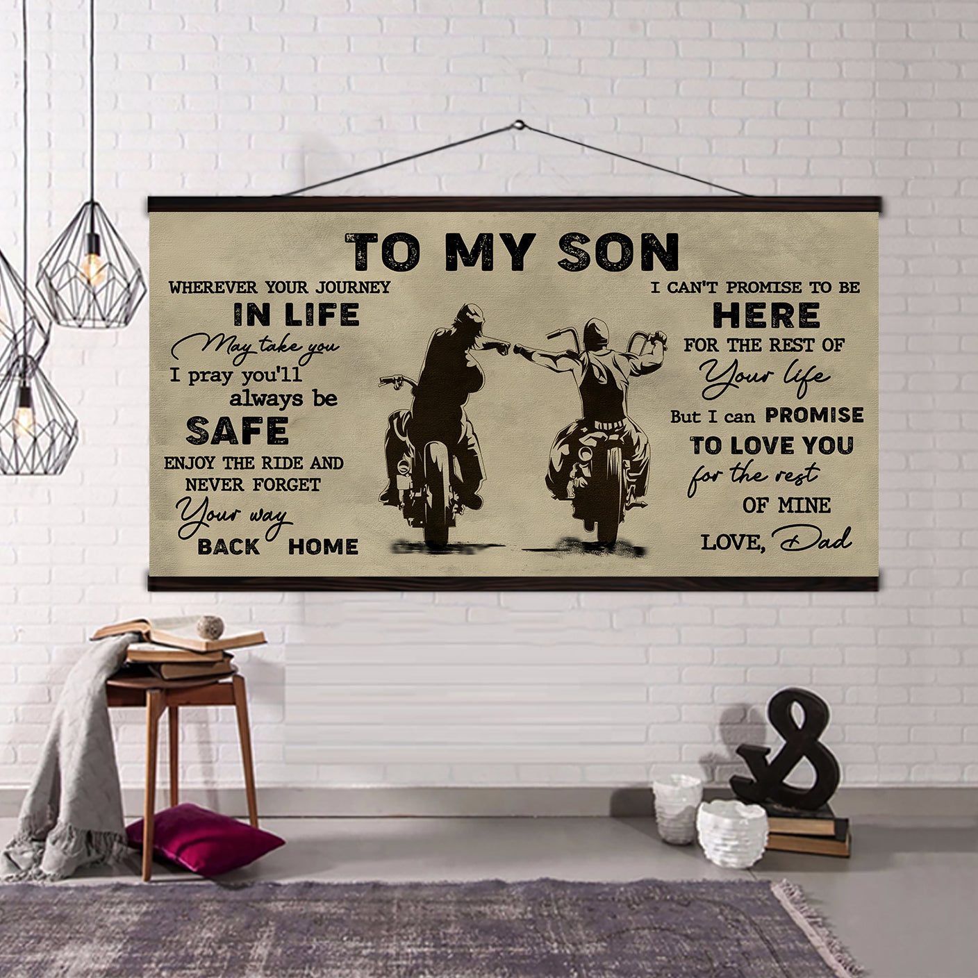 (cv31) to my son- your way back home - dragon ball - goku - viking - canvas poster
