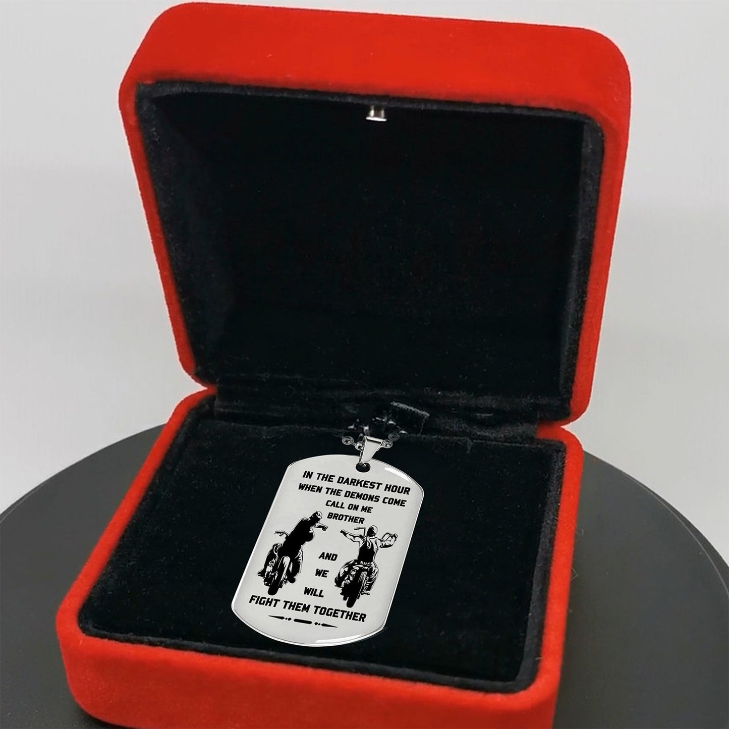 call on me brother- samurai- soldier - engraved dog tag all style