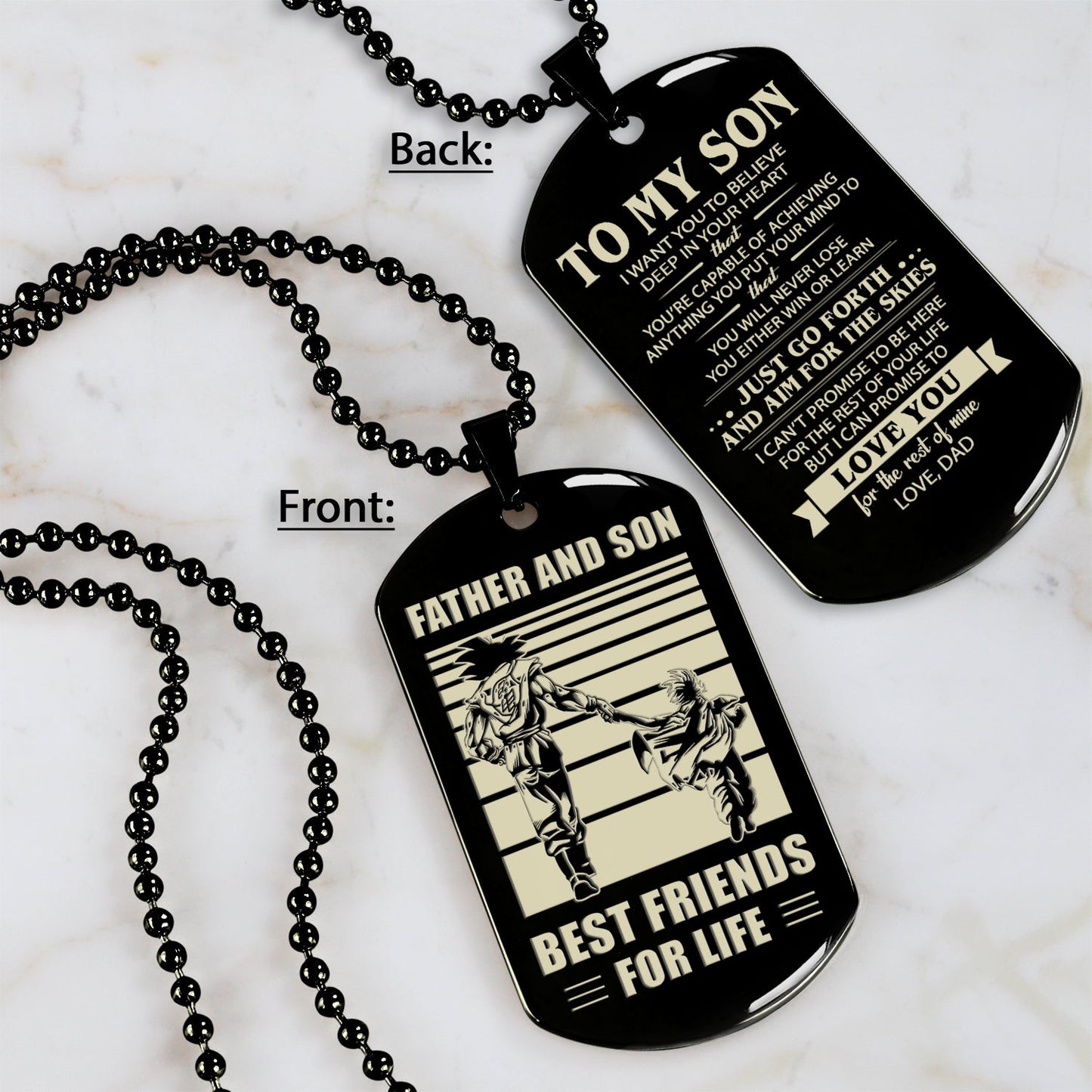 tm4 - to my son- dog tag two side- dragon ball - viking