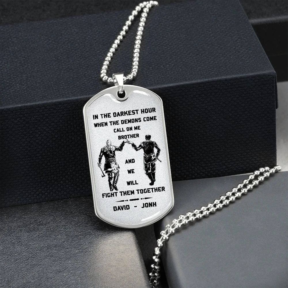 br9 call on me brother - dragon ball goku vegeta - soldier - engraved dog tag 18k gold all style