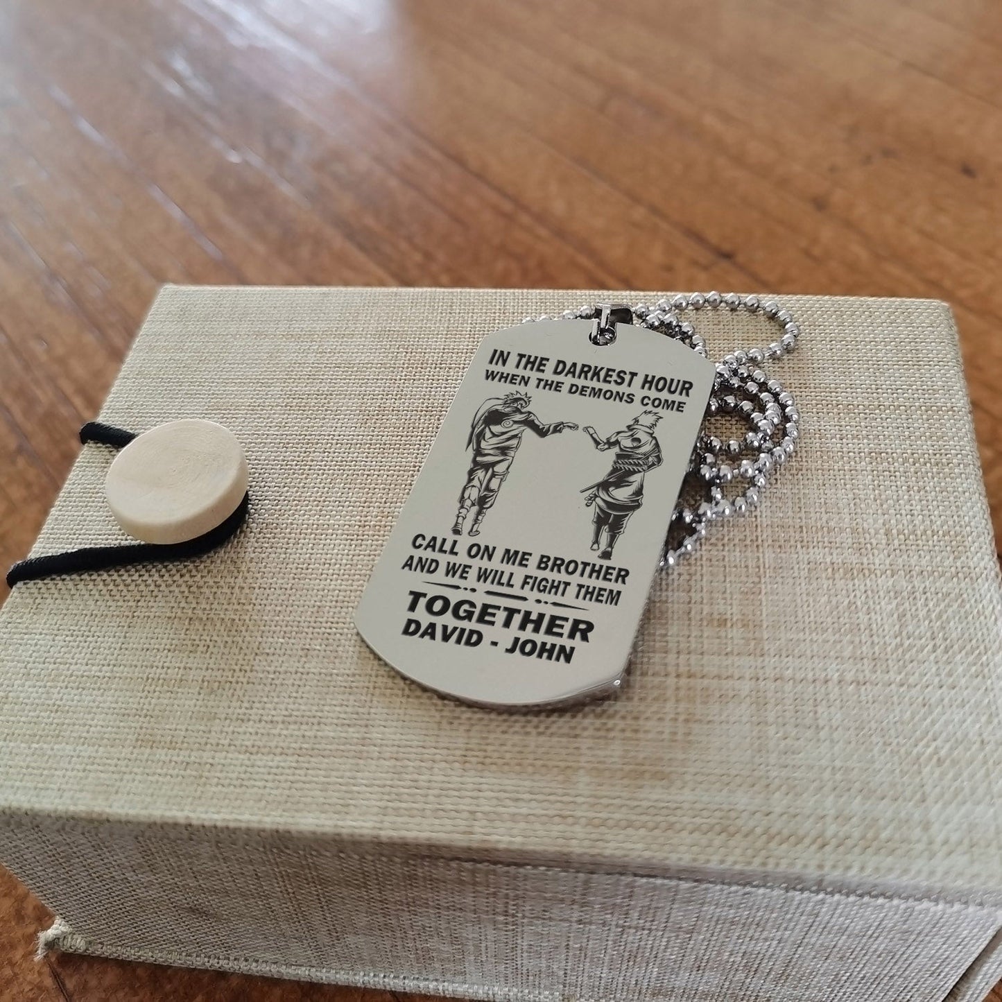 br1b call on me brother - dragon ball - goku vegeta- soldier - naruto - engraved dog necklace all style