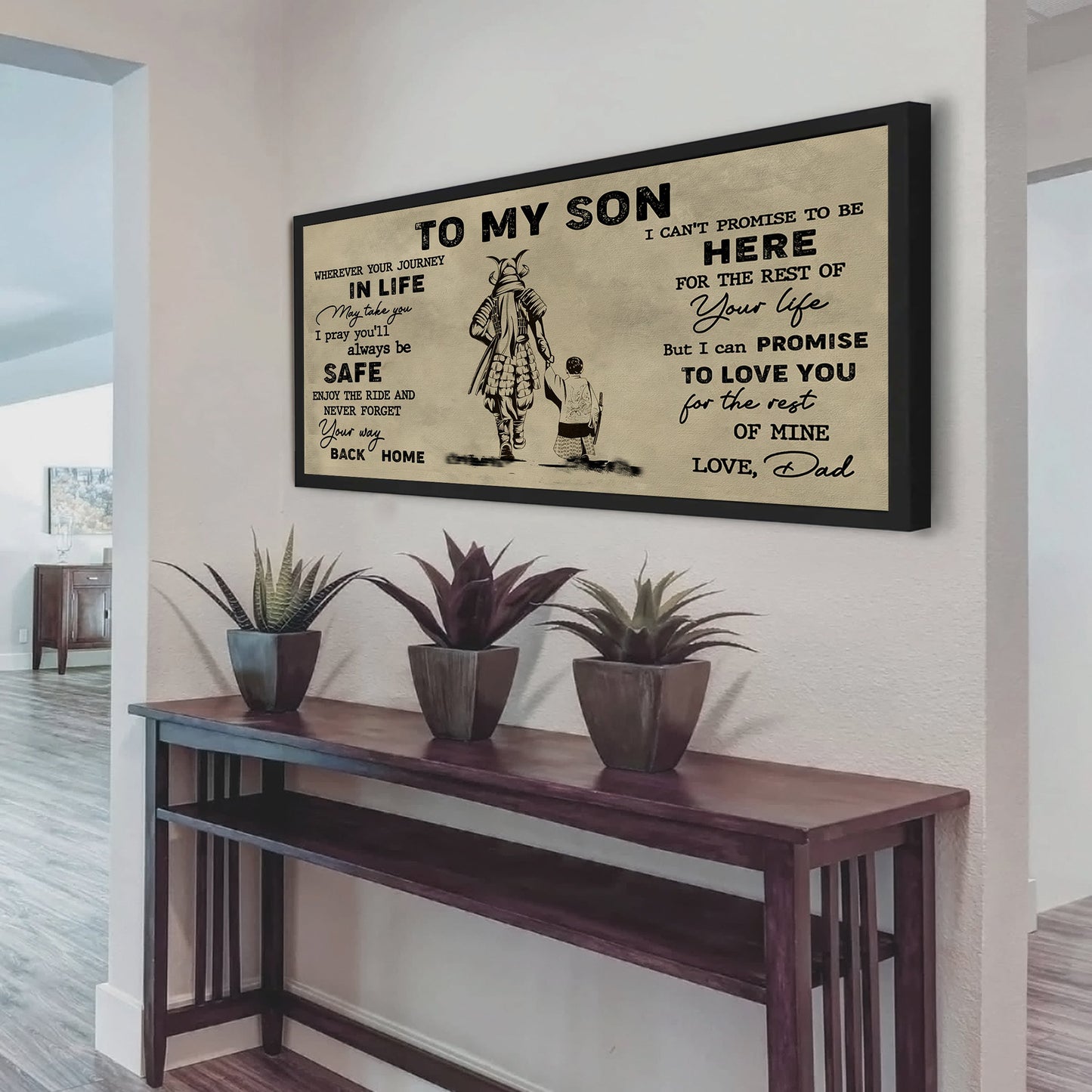 (cv31) to my son- your way back home - dragon ball - goku - viking - canvas poster