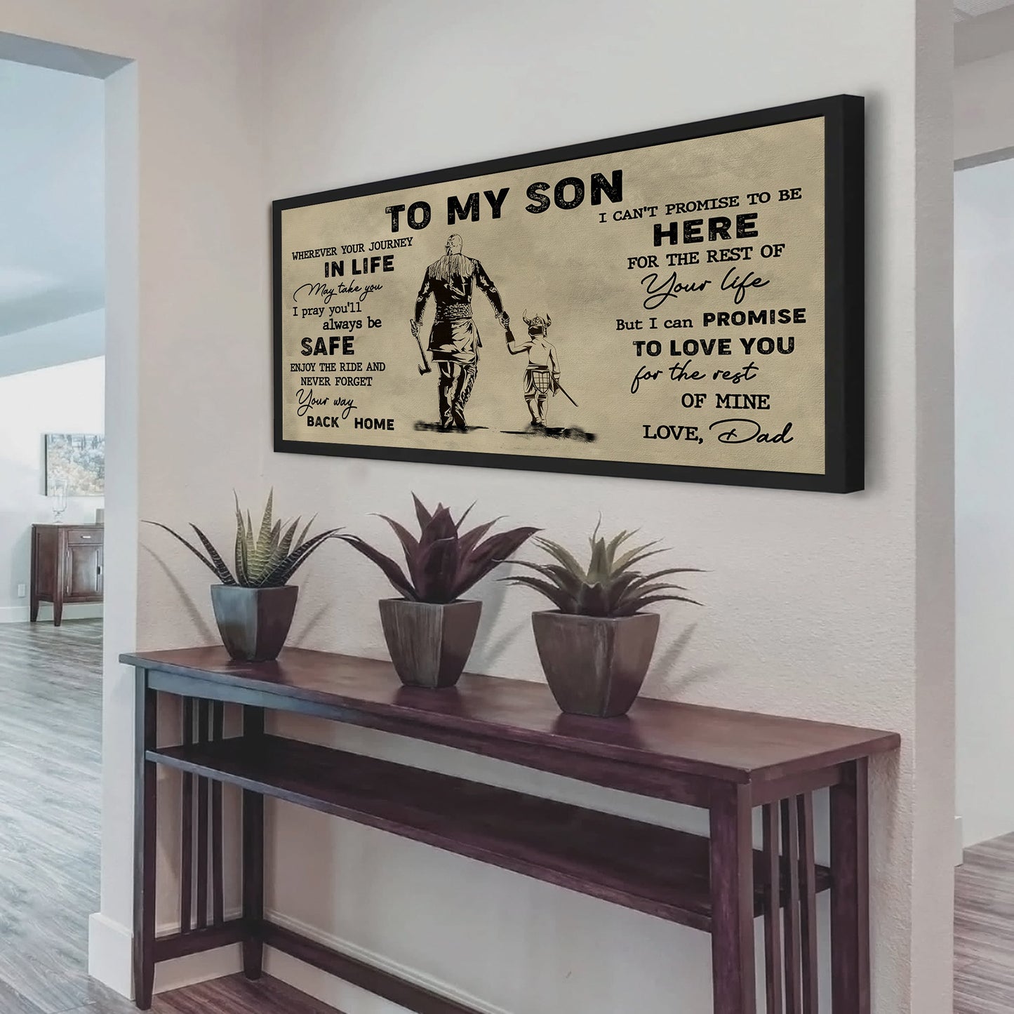 (cv31) to my son- your way back home - dragon ball - goku - viking - canvas poster