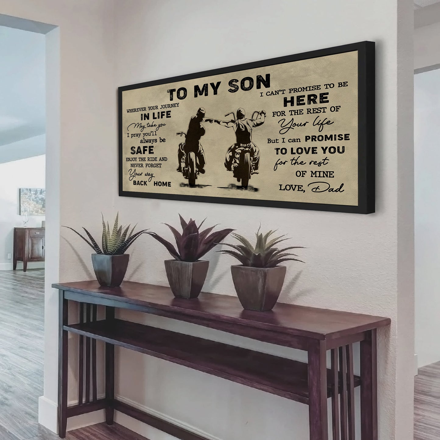 (cv31) to my son- your way back home - dragon ball - goku - viking - canvas poster