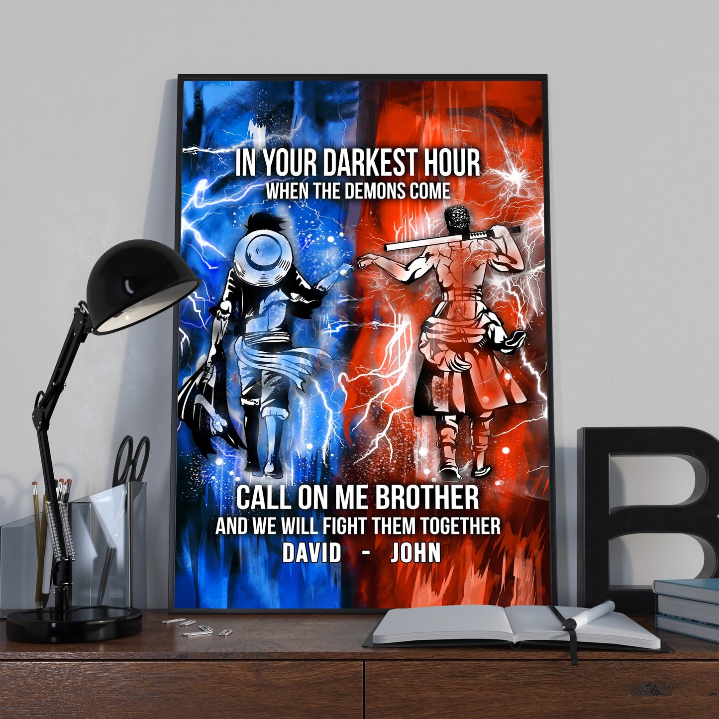 (b2) call on me brother- dragon ball - goku vegeta- soldier - naruto - canvas poster all style