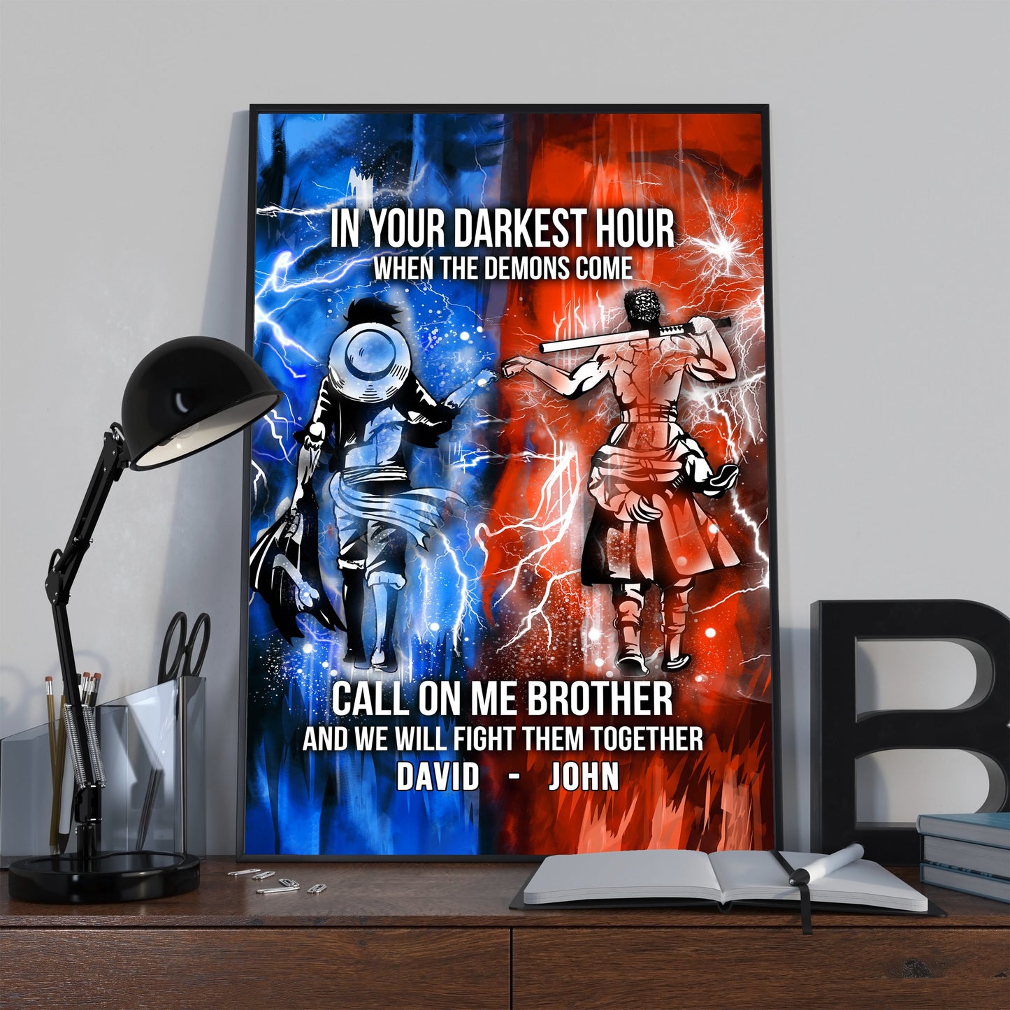 (cv24) call on me brother- dragon ball - goku vegeta- soldier - naruto - canvas poster all style