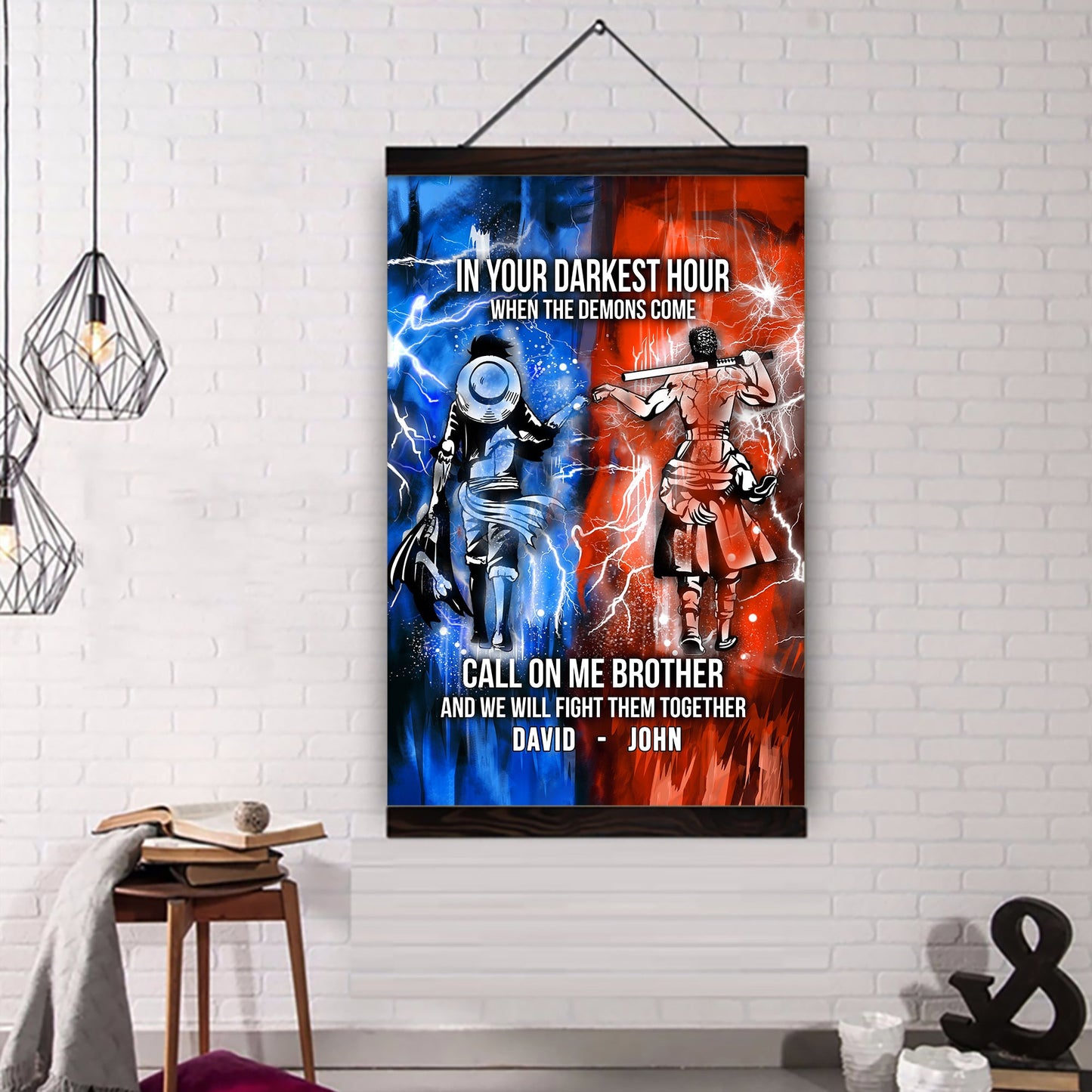 (cv24) call on me brother- dragon ball - goku vegeta- soldier - naruto - canvas poster all style