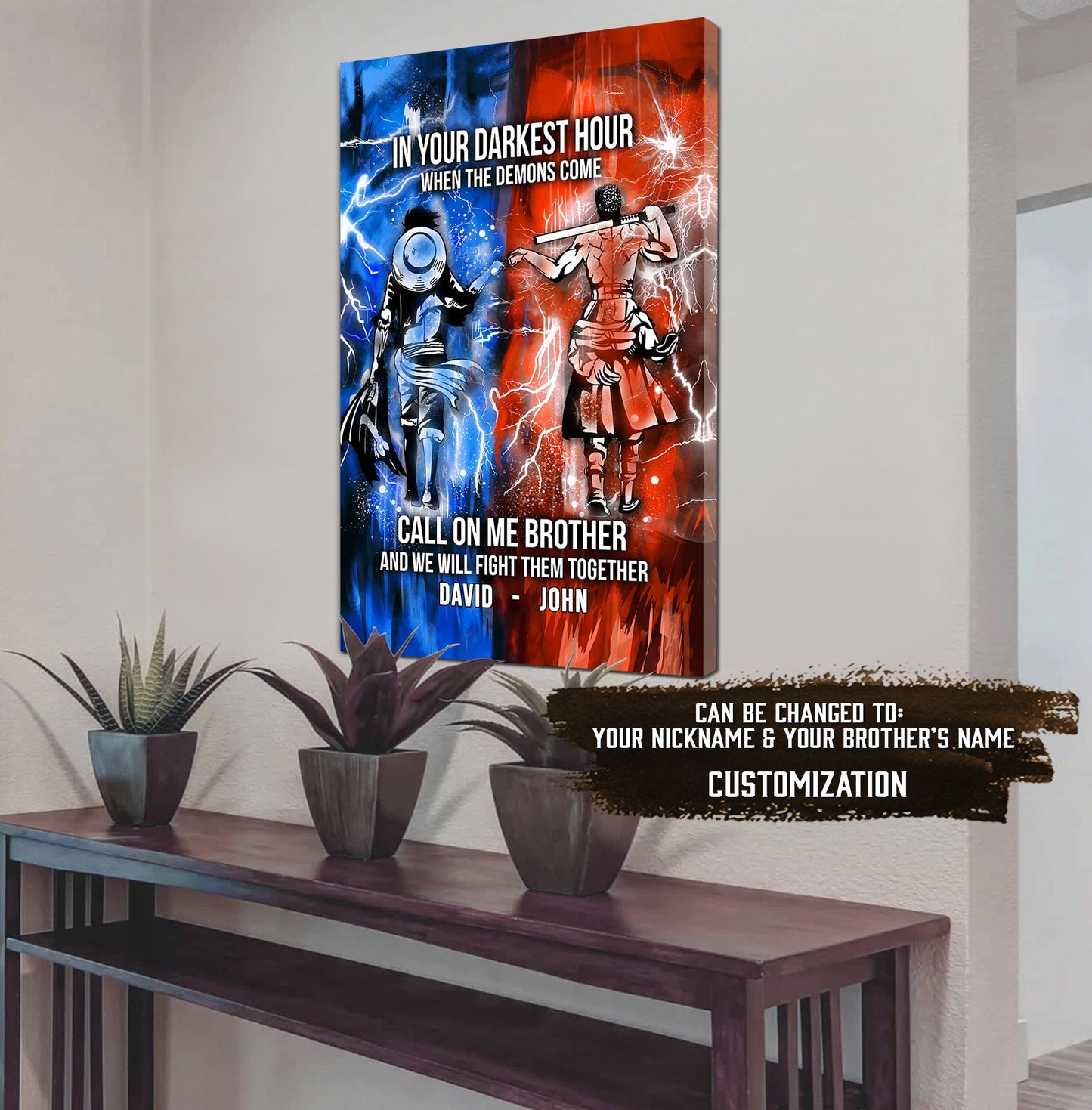 (b2) call on me brother- dragon ball - goku vegeta- soldier - naruto - canvas poster all style