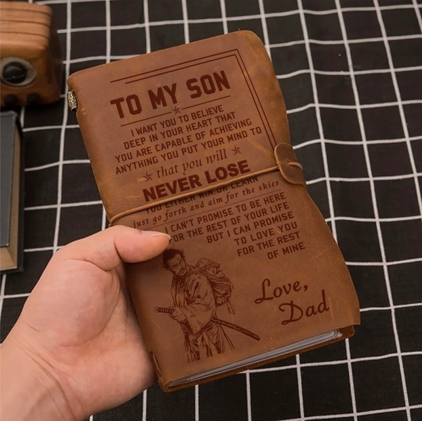 br14 - to my son -never lose- dragon ball - goku vegeta- soldier - naruto - engraved dog tag all style